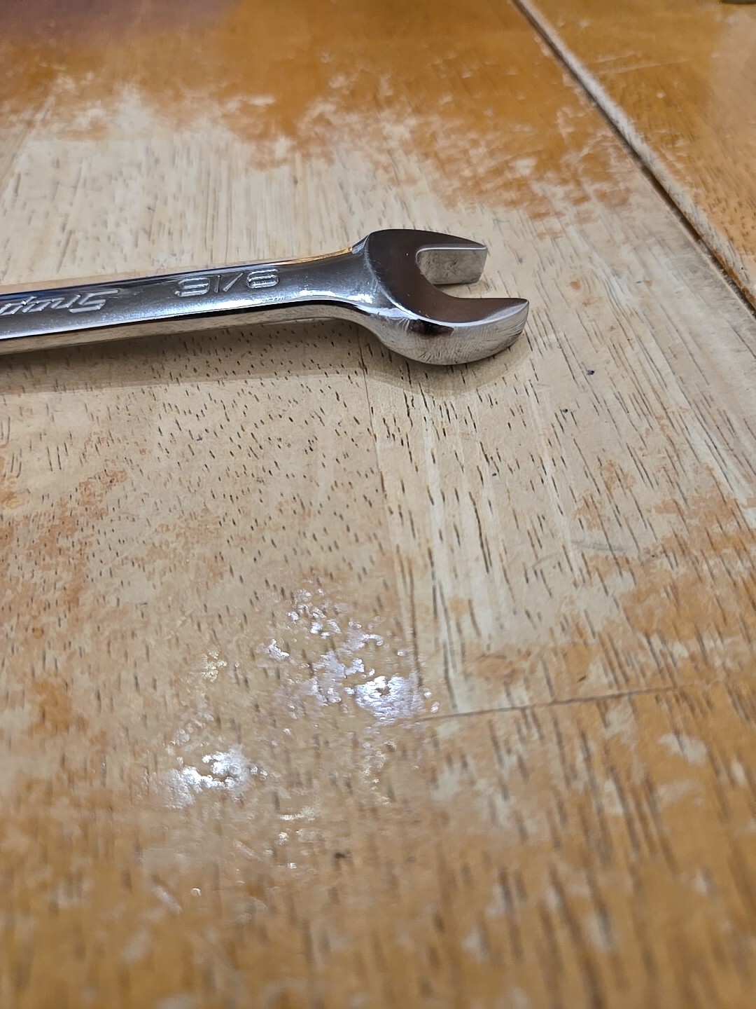 Snap On 9/16″ 6PT Chrome Angle Head Short Combination Wrench OXA180B