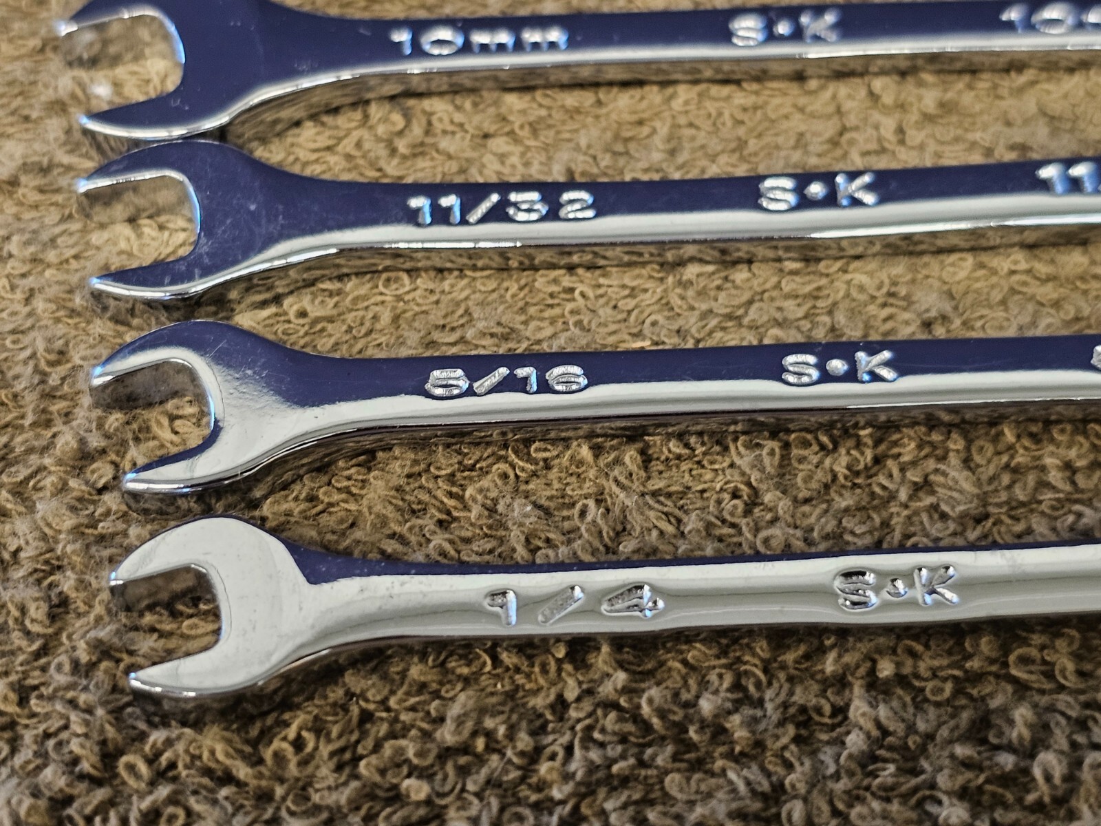 SK Combination Wrench Set SAE 88232 1-1/4 7/8 3/4 9/16 1/2 3/8 1/4 10mm 88000