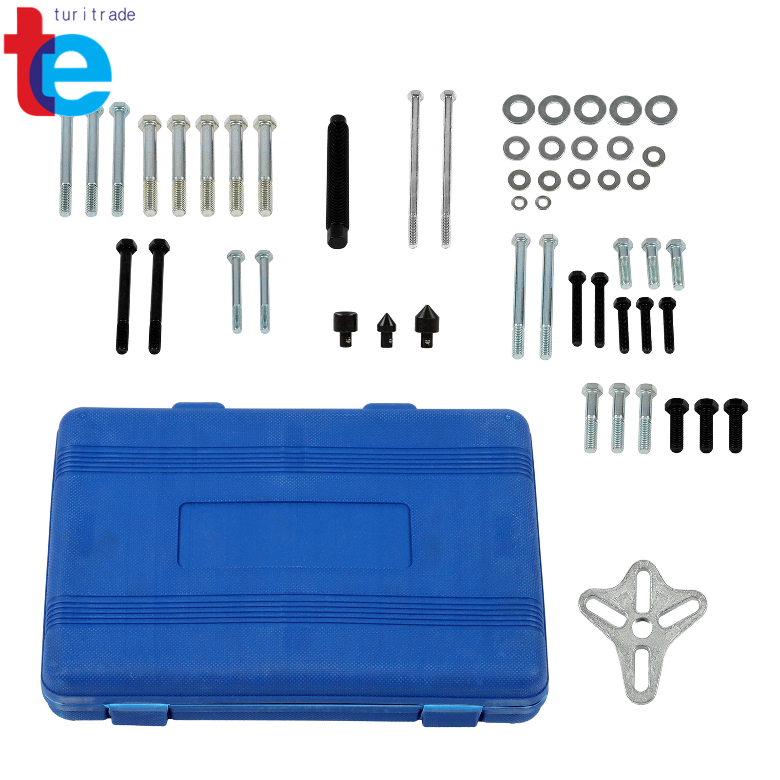 46pcs Harmonic Balancer Puller Steering Wheel Crankshaft Pulley Removal Set