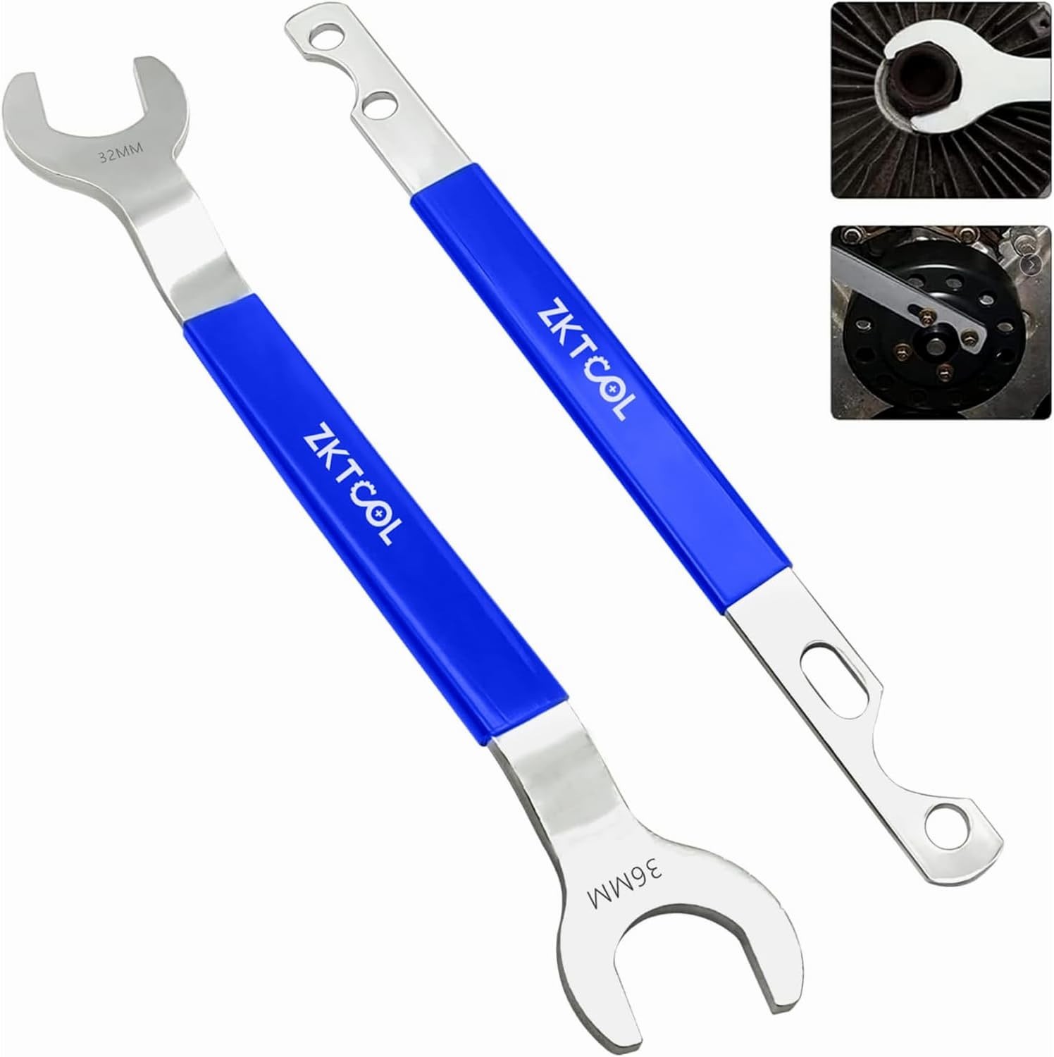 Compact Fan Clutch Wrench Set with Rubber Grip – Reliable for BMW, Ford & More