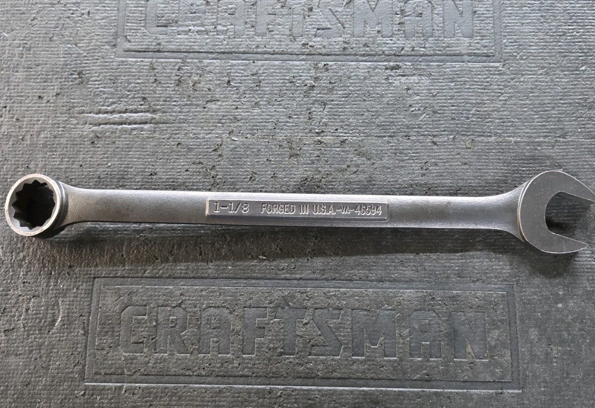 Craftsman Black Oxide 1 1/8″ Made In USA Combination Wrench 12 Point 46594