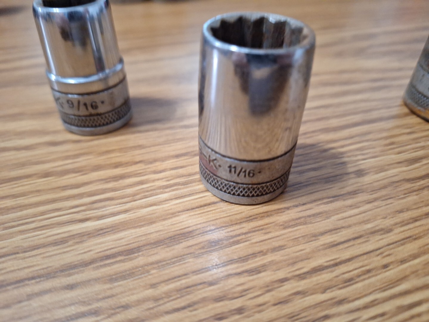 Vintage S-K Wayne Tools 1/2″ Drive 12 Point Sockets & 6 Point Socket