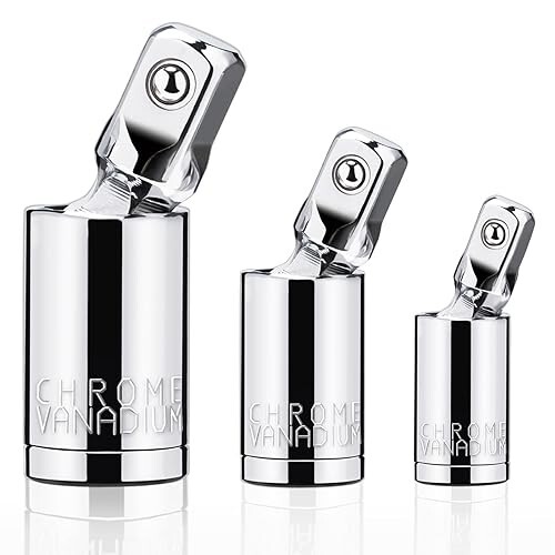 1/3 Impact Universal Joint Swivel Socket Adapter Set 1/4″ 3/8” 1/2″ Drive 360°