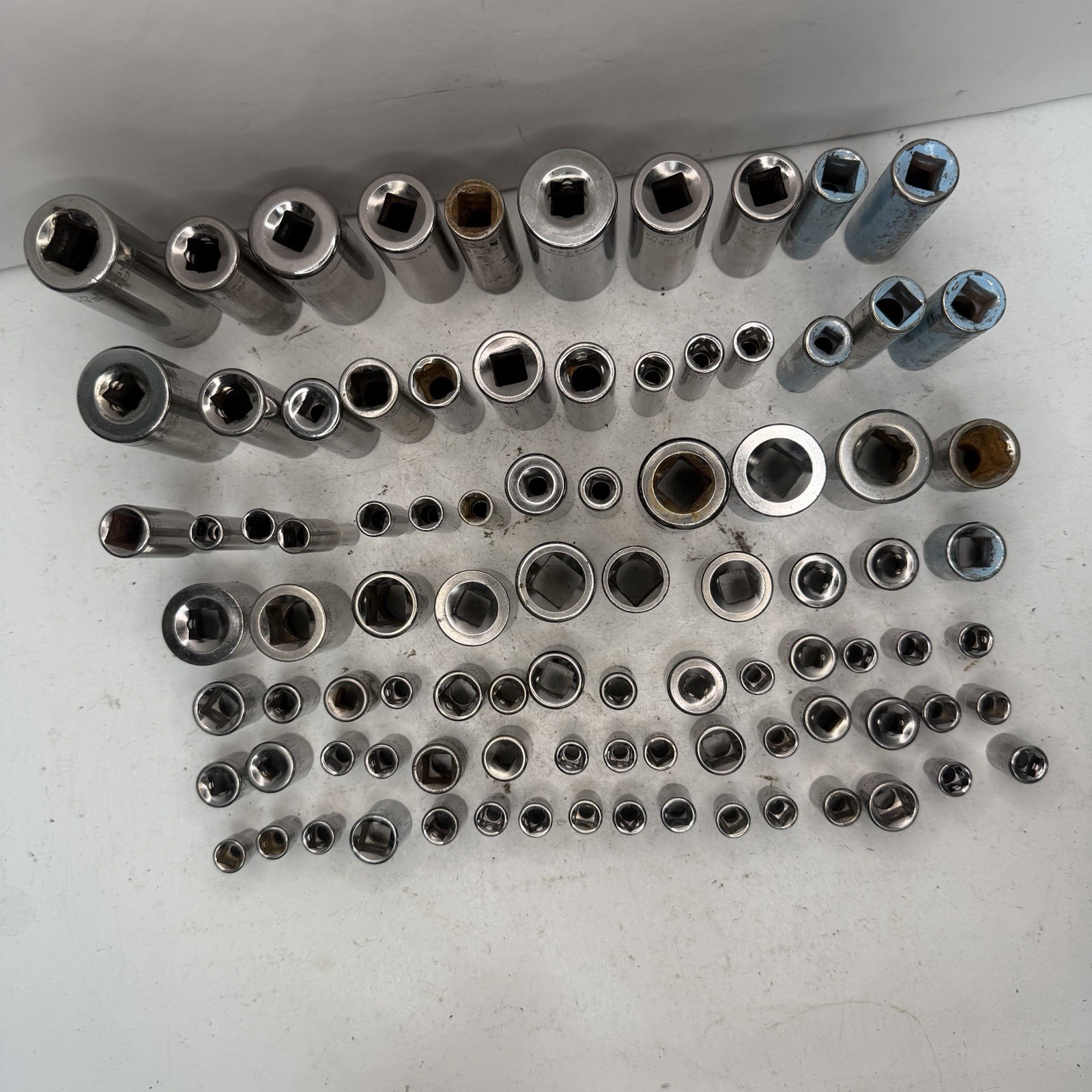 91pc Craftsman Socket Lot 1/4″ 3/8″ 1/2″ Drive SAE Metric Deep Inverted G1