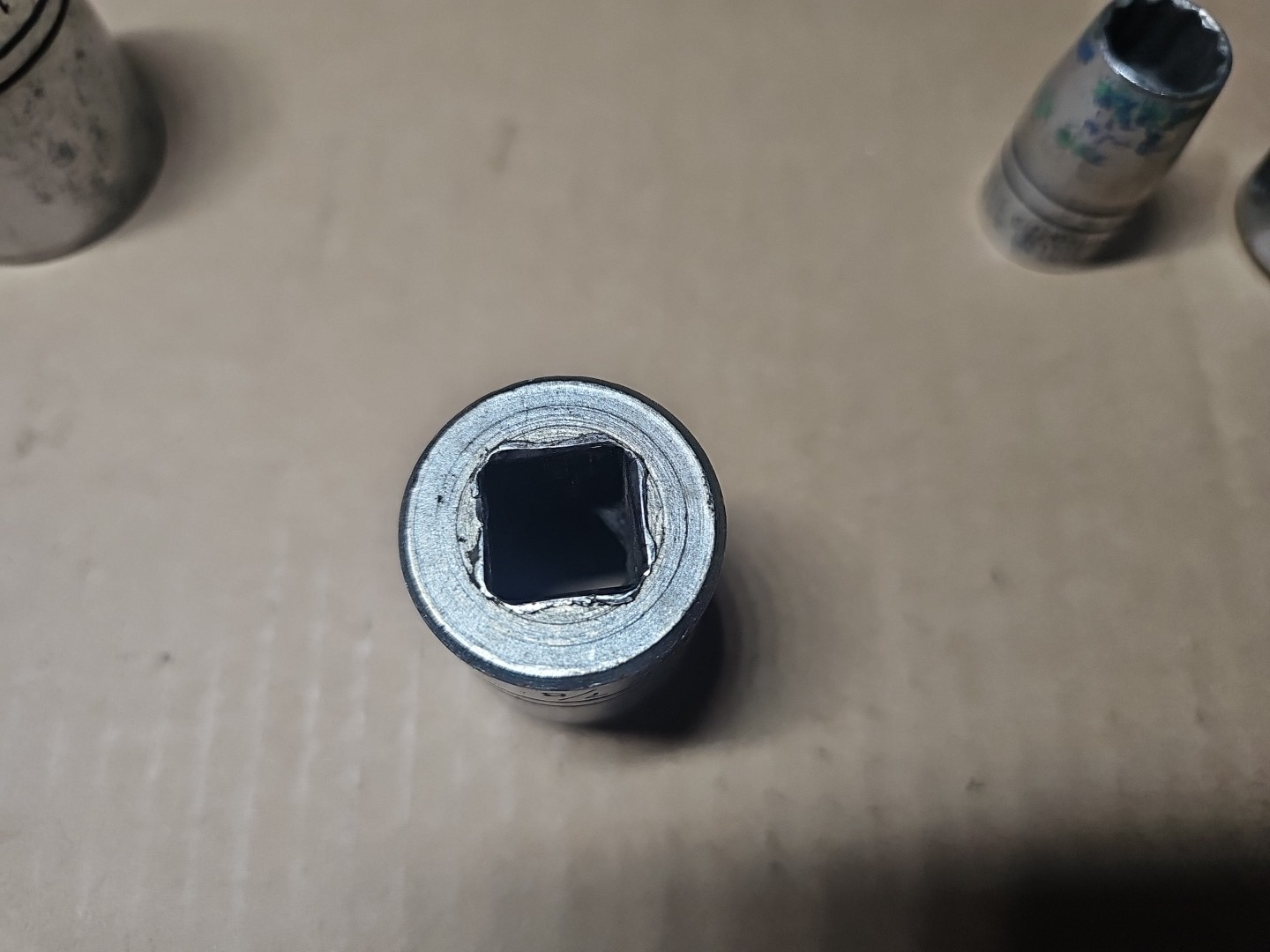 Lot of 7 Vintage Plvmb Plomb Sockets 7/8, 1-1/16, 1-1/8, 1/2