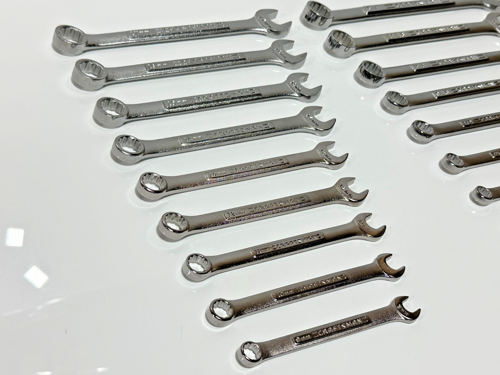 🇺🇸 Craftsman USA VA 18pc SAE 1/4-3/4 Metric 9-17mm Combination Wrench Set, NOS