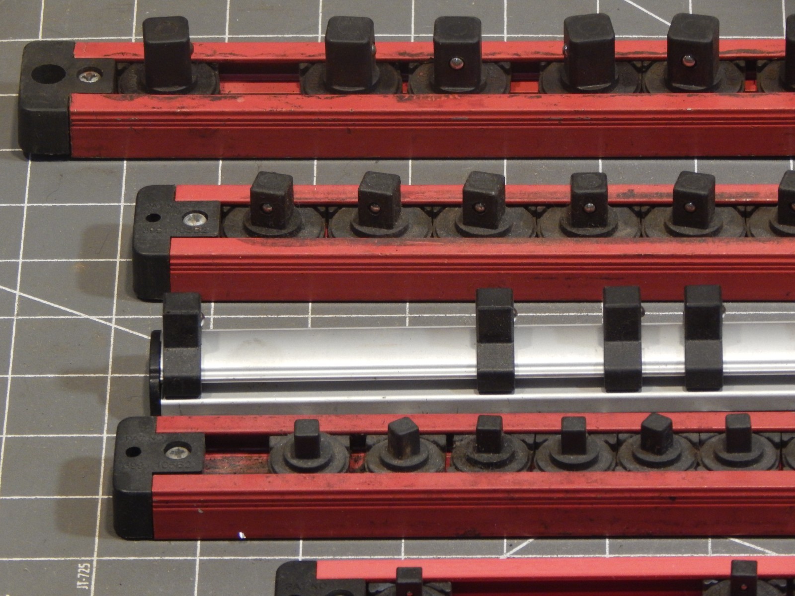 6Pc Set Lot Metal Magnetic Socket Rail Holder Organizer 1/4″ 3/8″ 1/2″ Drive Dr