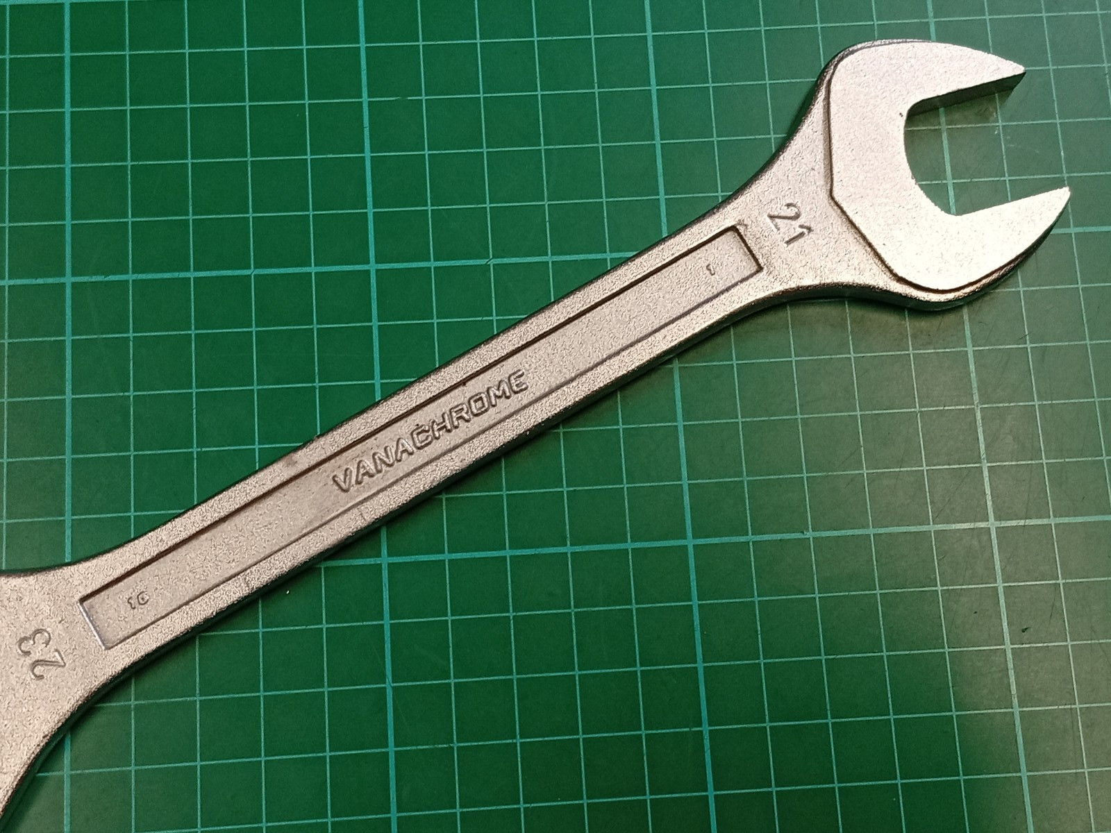 Facom No44, 21mm x 23mm, Vanachrome, Open Ended Spanner, Made In France