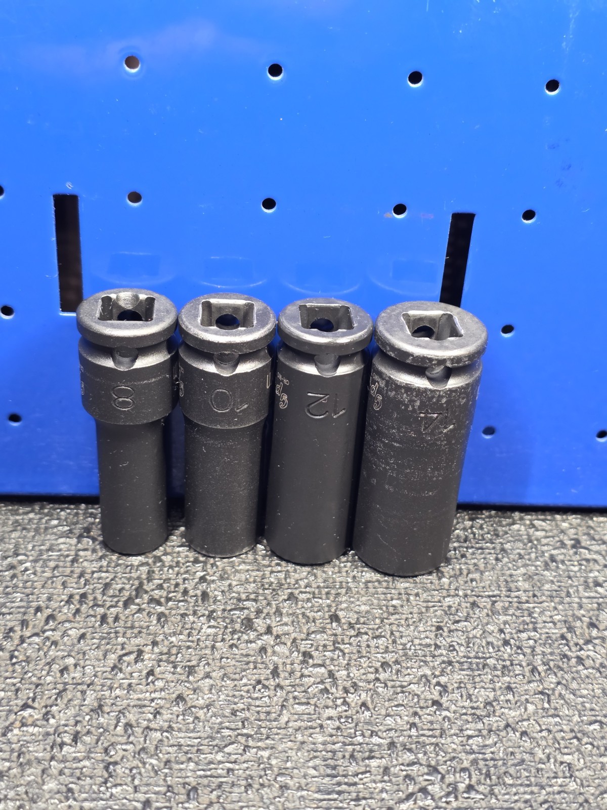 Grey Pneumatic GP 3/8″ Drive 8, 10, 12 & 14mm Magnetic Deep Impact Sockets Nice