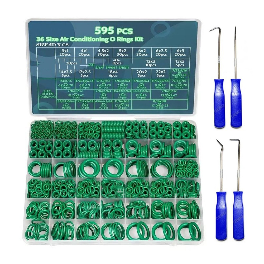 Automotive Air Conditioning Seal O Ring Kit with Multiple Sizes for Repairs