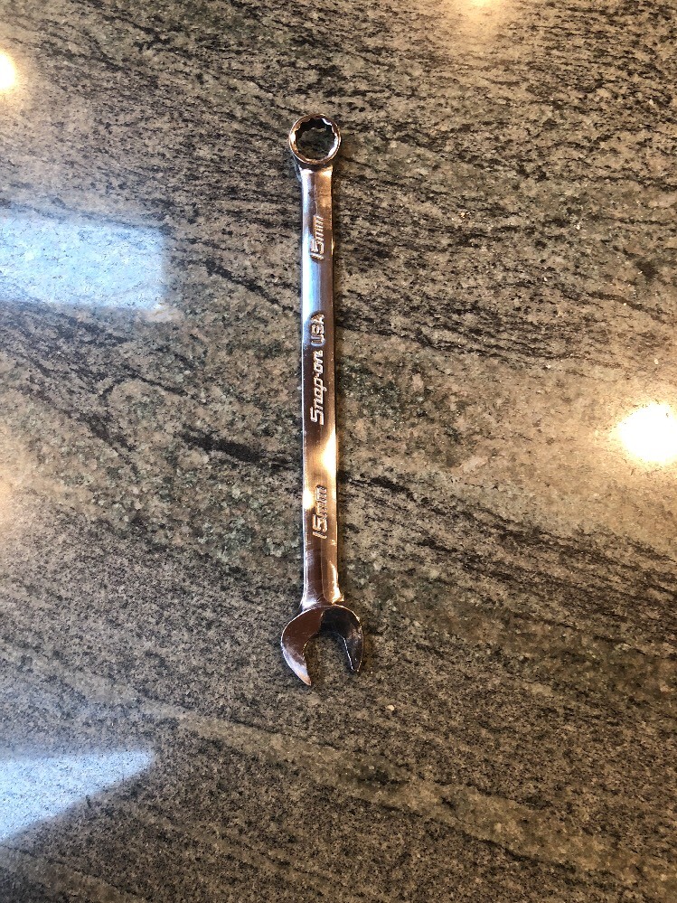 Snap On soexm15 15mm metric flank drive plus open end combination wrench