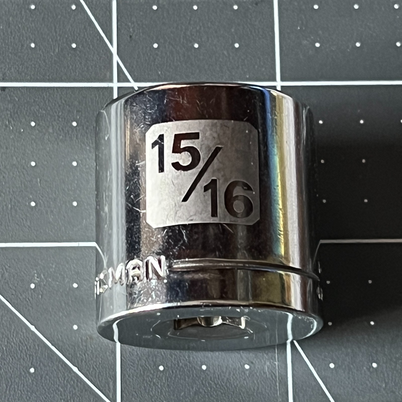 Rare Craftsman 15/16″ Standard Socket, 3/8″ Drive, 6 Pt, No. 45833