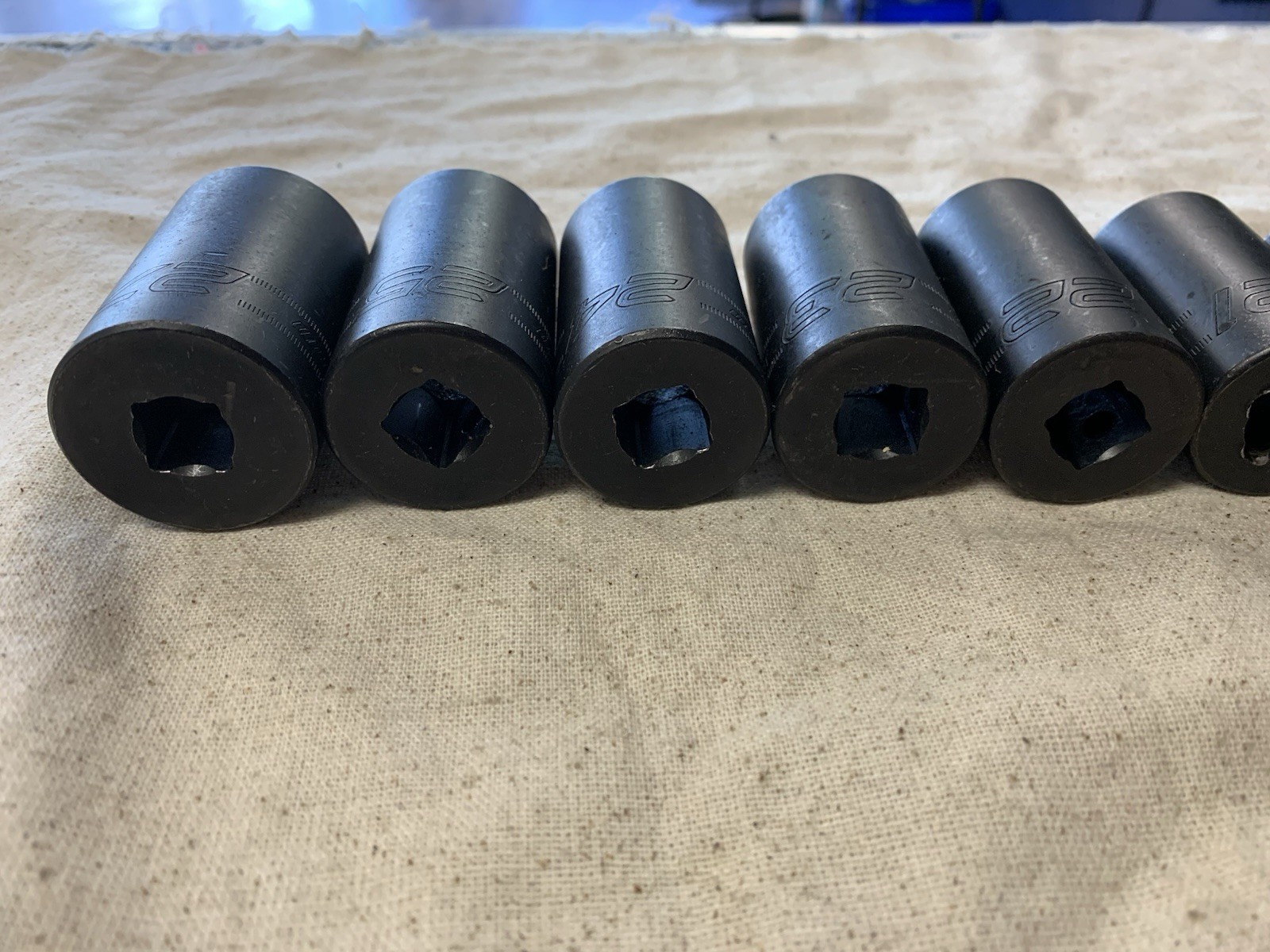 Snap-on 312IMMS 11pc 1/2” Drive 6pt Metric Semi-Deep Impact Socket Set 15-27mm