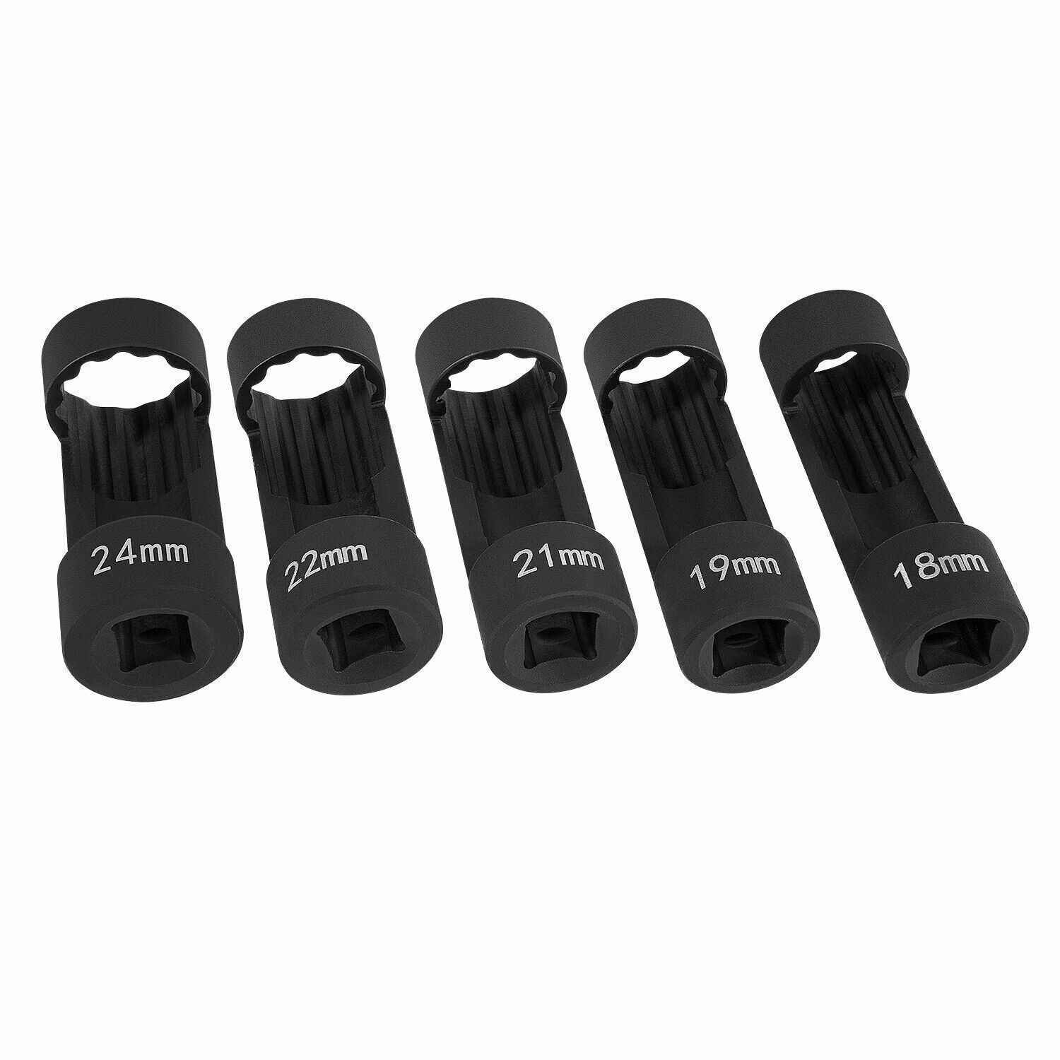 5Pcs Easy Remove Strut Nut Socket Tools Kit with 12 Point 1/2inch Square Drive