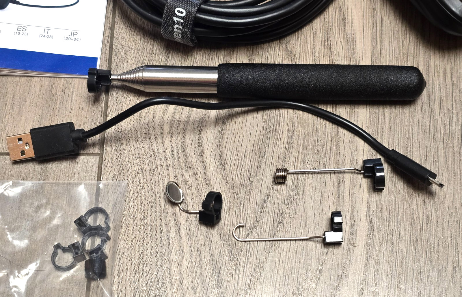 ELEVEN 10, 12′ Endoscope/ Borescope Wifi Camera w/Accessories for Android or IOS