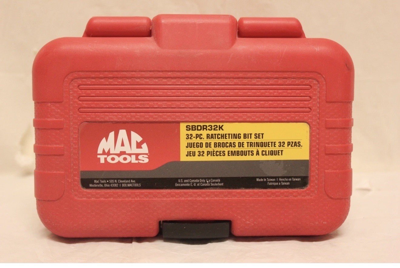 Mac Tools SBDR32K 32 Piece 1/4″ Hex Drive Ratcheting Bit Set