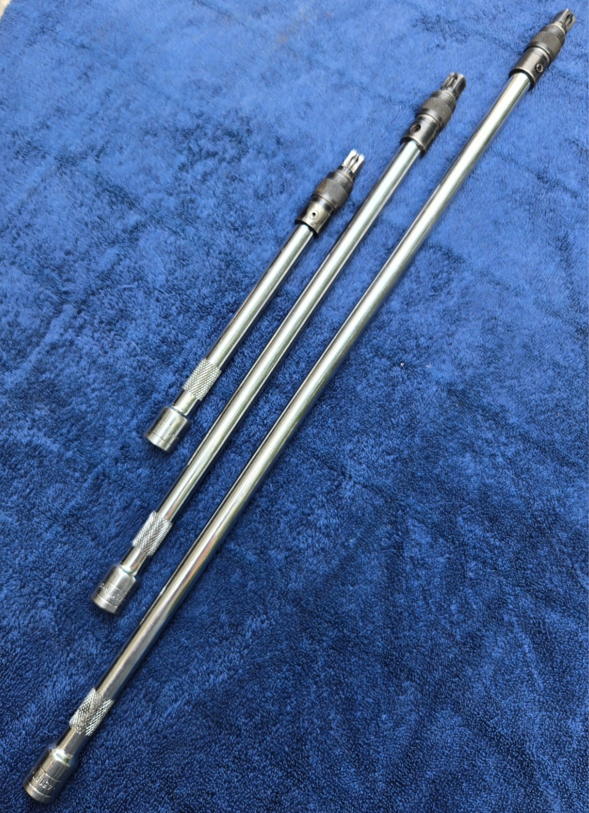 S-K Tools 3pc Locking Ratchet Extensions 3/8″ Drive 18″, 12″, 7.5″ Used