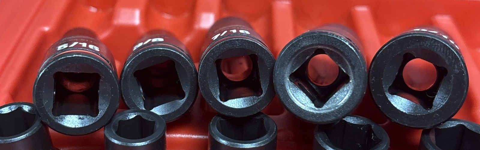 Milwaukee 3/8 Inch Drive SAE and Metric 6 Point Impact Socket Set (42-Piece)