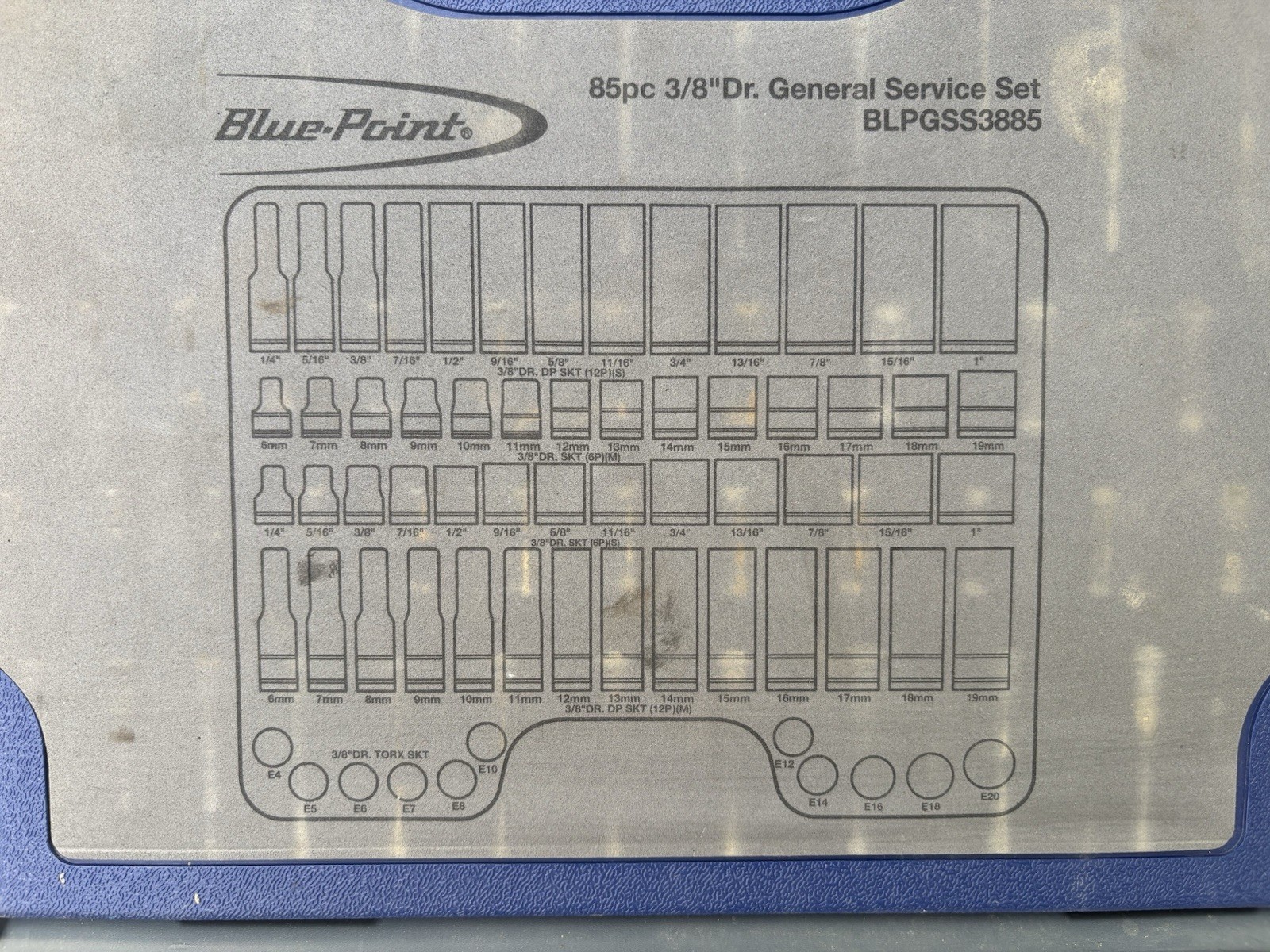 Blue Point 85pc 3/8 Drive General Service Set BLPGSS3885