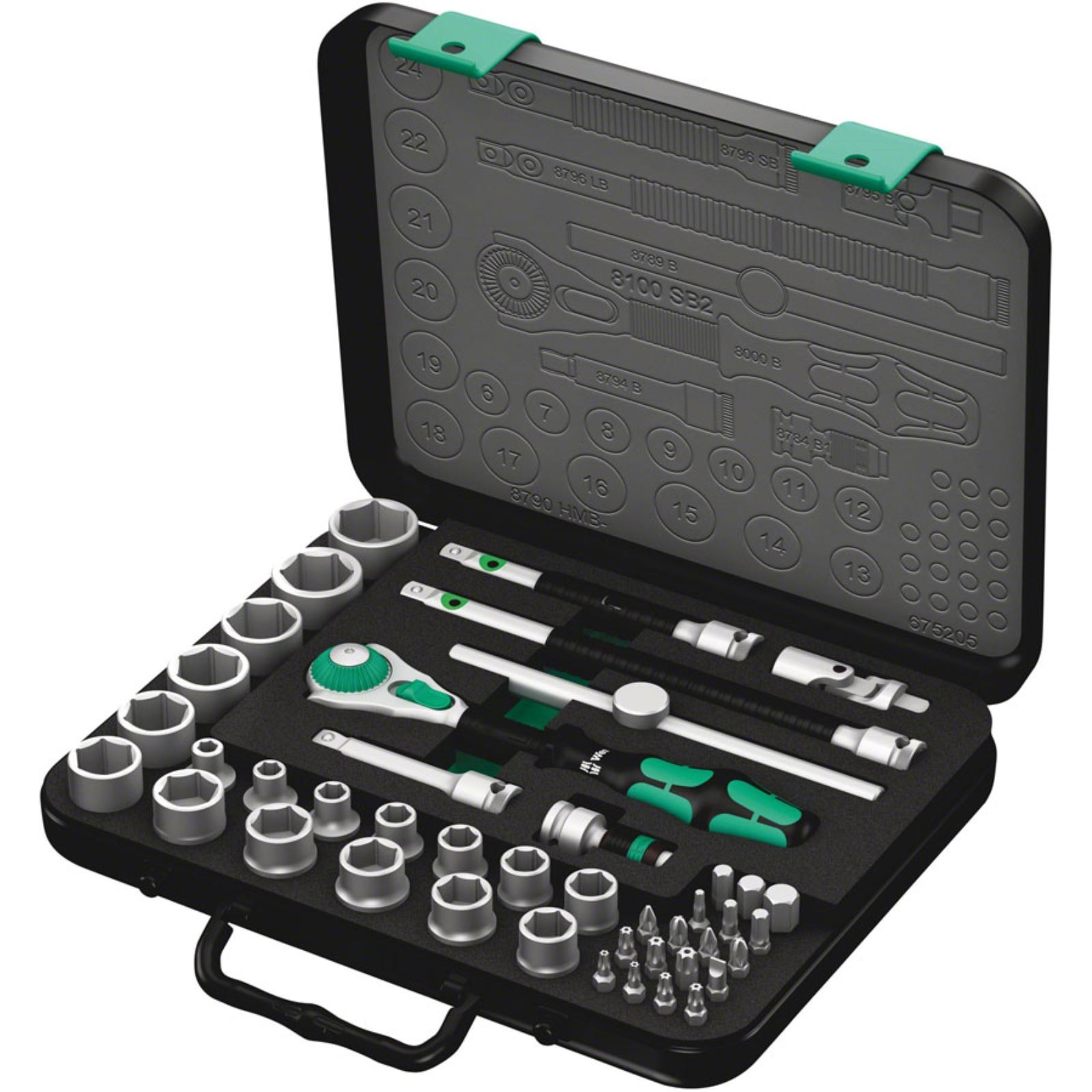 Wera 8100 SB 2 Zyklop Speed Ratchet Set, 3/8″ Drive, Metric 05003594001