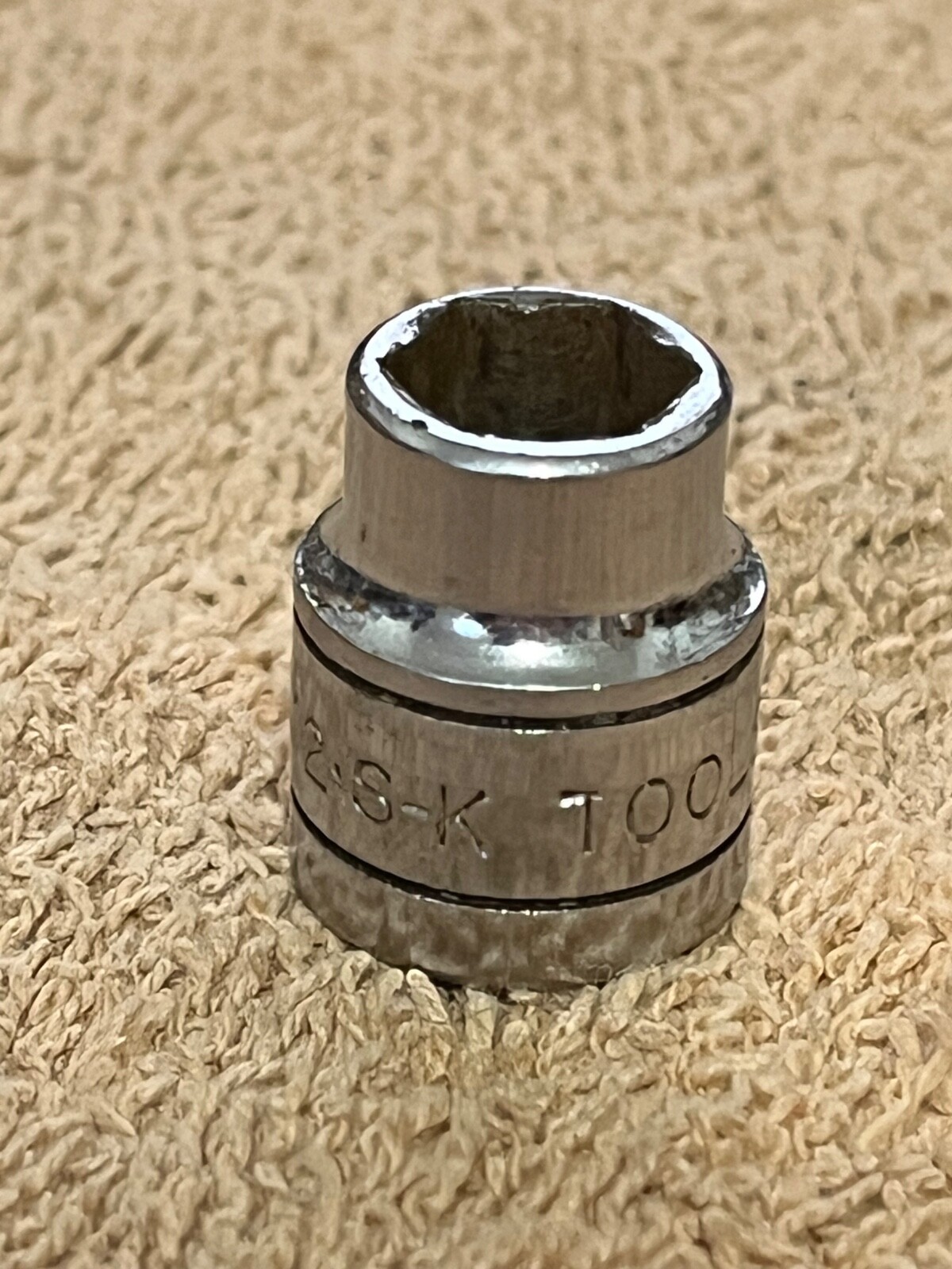 S-K (TOOLS) 3/8» SAE 3/8» Drive 6 Point Shallow Socket 45112 USA VGC