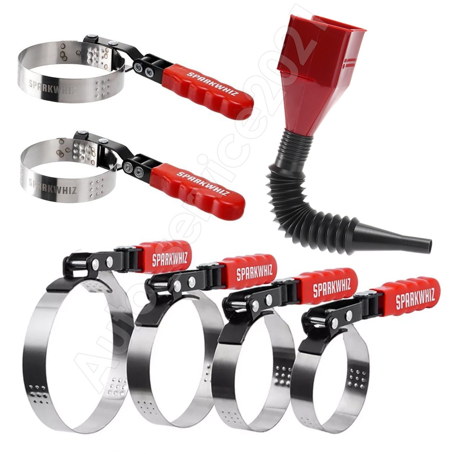 Set of 7 Swivel Oil Filter Wrench 2-1/6″ – 5-1/4″ 6 Size Oil Filter Remover Tool