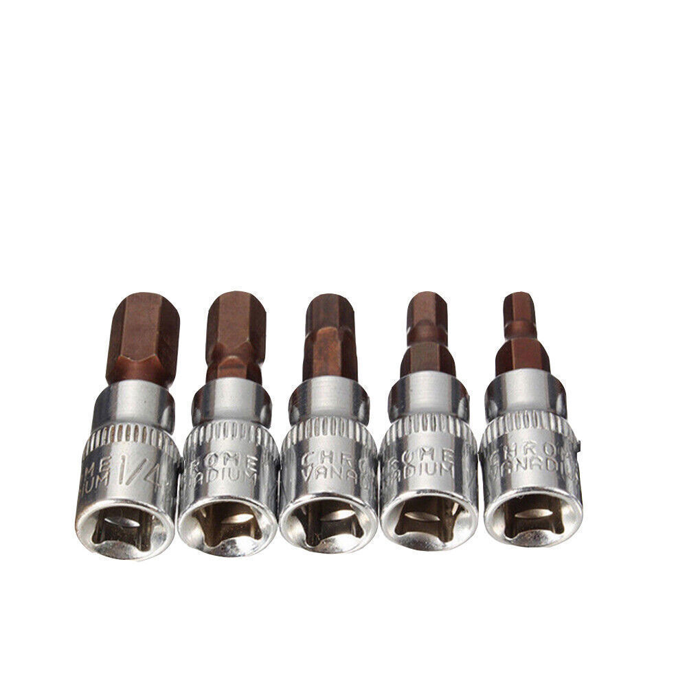6pcs 3-8mm 1/4inch Hexagonal Drive Metric Hex Bit Sockets Nutdrivers Tools Set