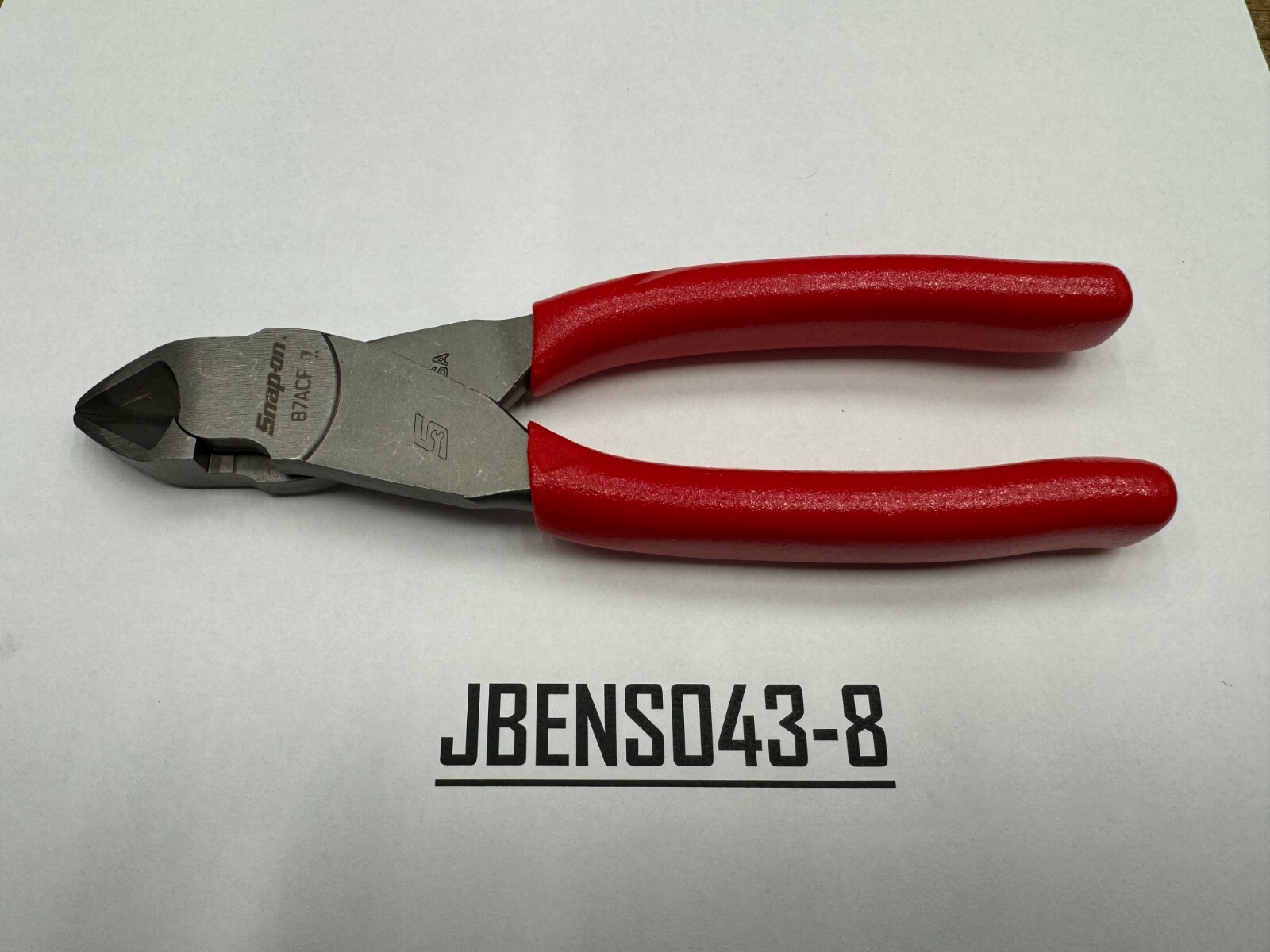 Snap-on Tools USA NEW RED Soft Grip 7″ Diagonal Cutter Pliers 87ACF