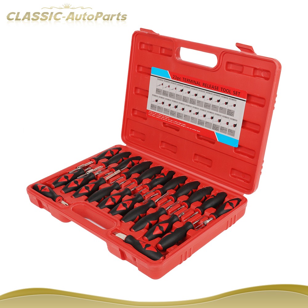 23pcs/Set Universal Automotive Terminal Release Removal Rubber Handle Tool Kit