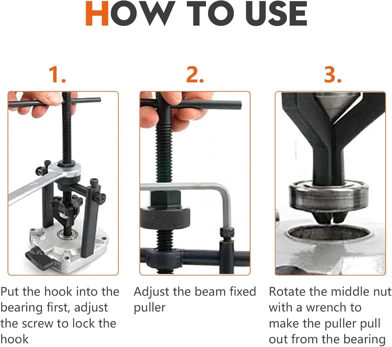 Sturdy 3 Jaw Pilot Bearing Puller for Efficient Automotive Maintenance – 1.7 lbs