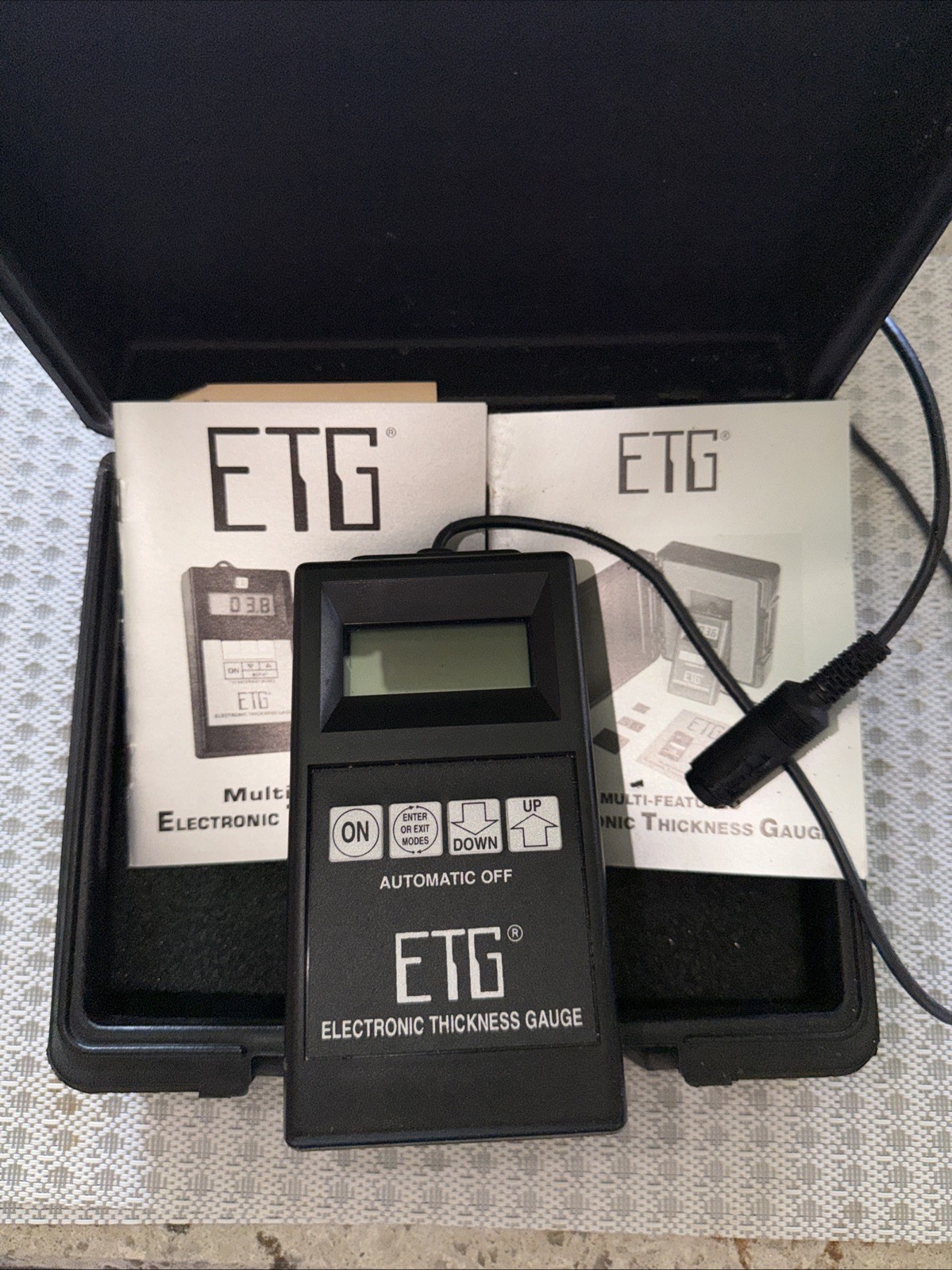 ETG Paint Thickness Gauge Working Tested With Case And Manual.