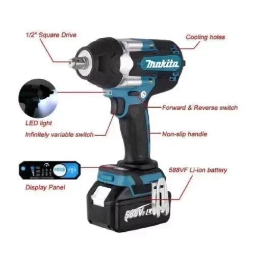 Makita DTW700 18V Brushless Impact Wrench Cordless Drill Screwdriver Body Only