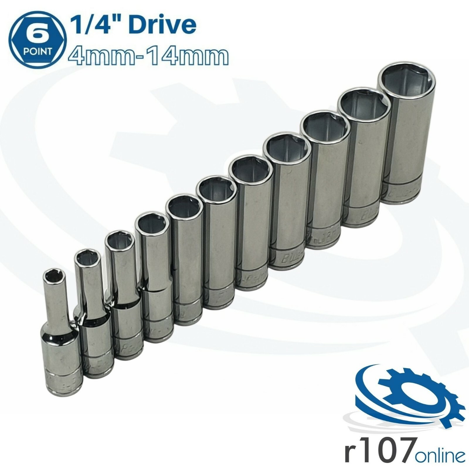 Blue Point 1/4″ Shallow & Deep Sockets 4mm-14mm – As sold by Snap On