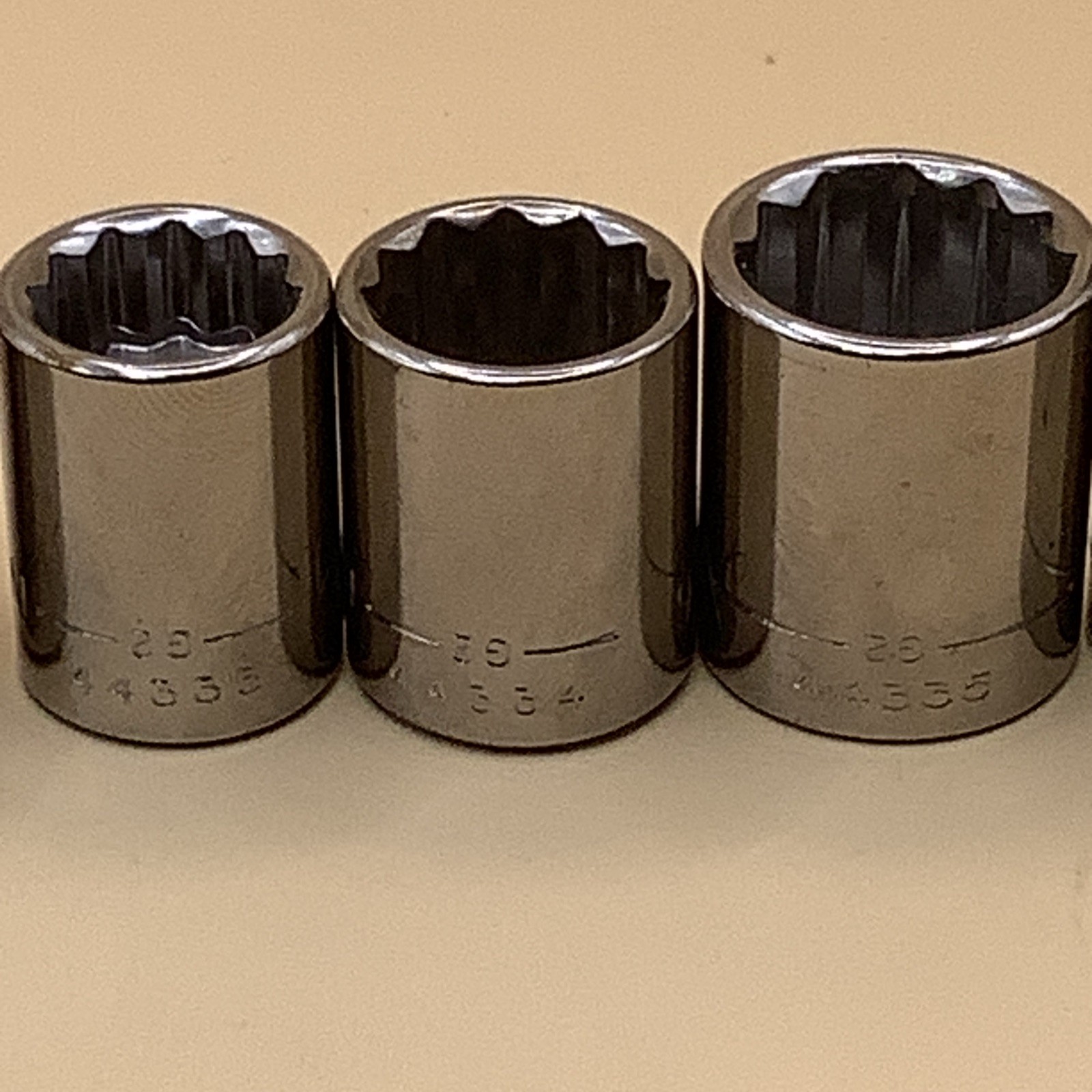 7 Vtg Craftsman 12 Point G2 Sockets 1/4” To 3/4” 3/8” Drive USA Nice Sockets