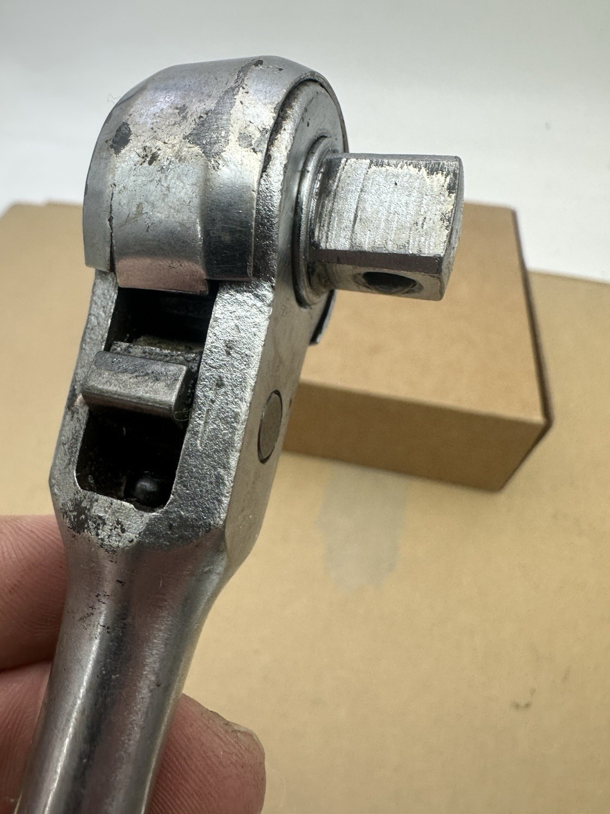 Thorsen 3/8″ Open Gear Socket Knurled Grip Ratchet Model 77 Made USA *READ