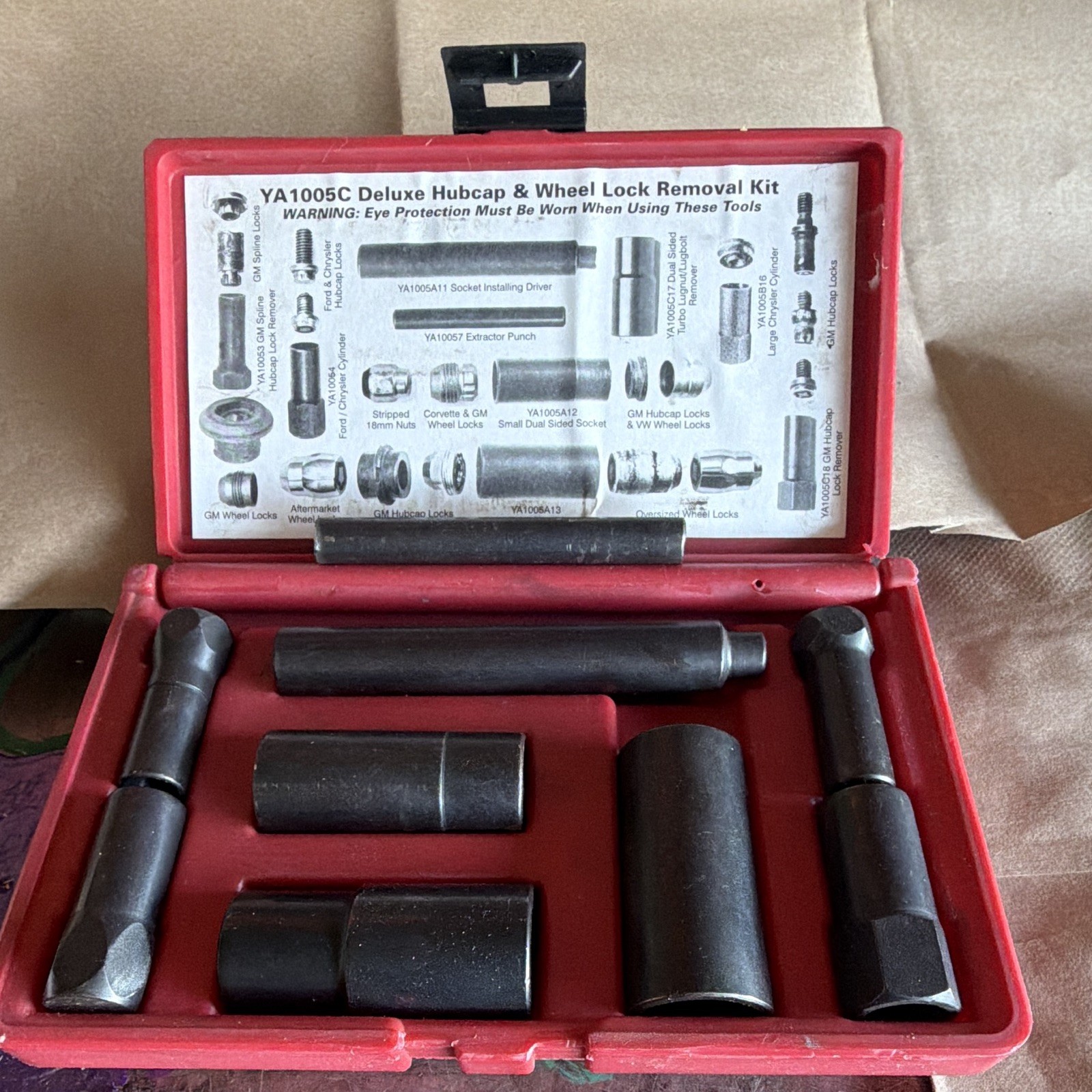 Blue-Point YA1005C Deluxe Hubcap & Wheel Lock Removal Kit – 100% COMPLETE