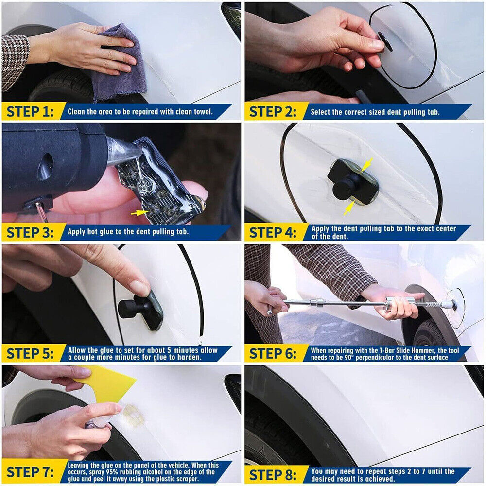PDR Car Body Dent Puller Bridge Lifter Tool Paintless Hail Remover Repair Kit