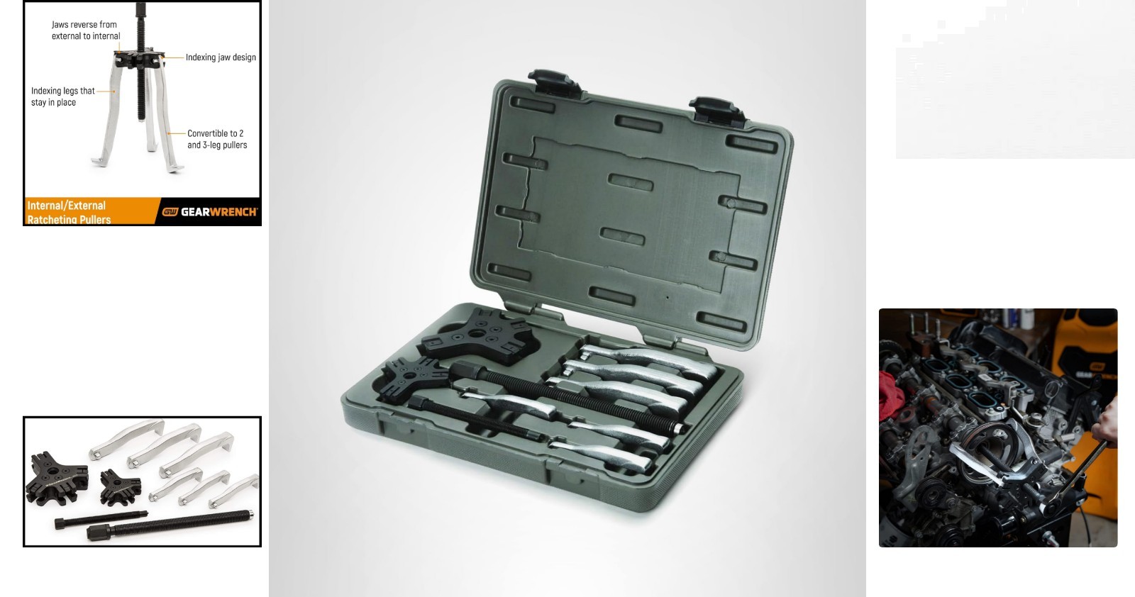2 & 5 Ton Ratcheting Puller Set – Versatile Automotive Tool, Lightweight Design