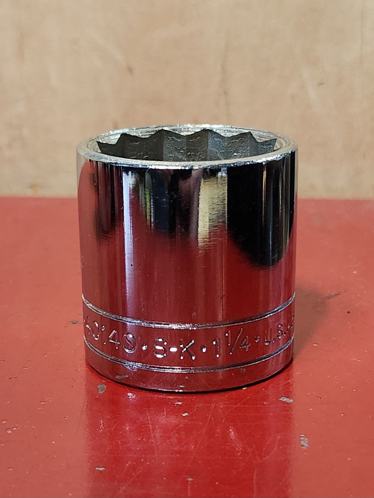 SK 1/2″ Drive 1-1/4″ Shallow Socket 40140 12pt Many Styles NOS Vintage USA