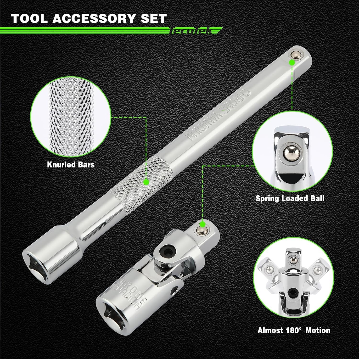 Compact and Versatile 11-Piece Spark Plug Socket Set with Easy-Identify Markings