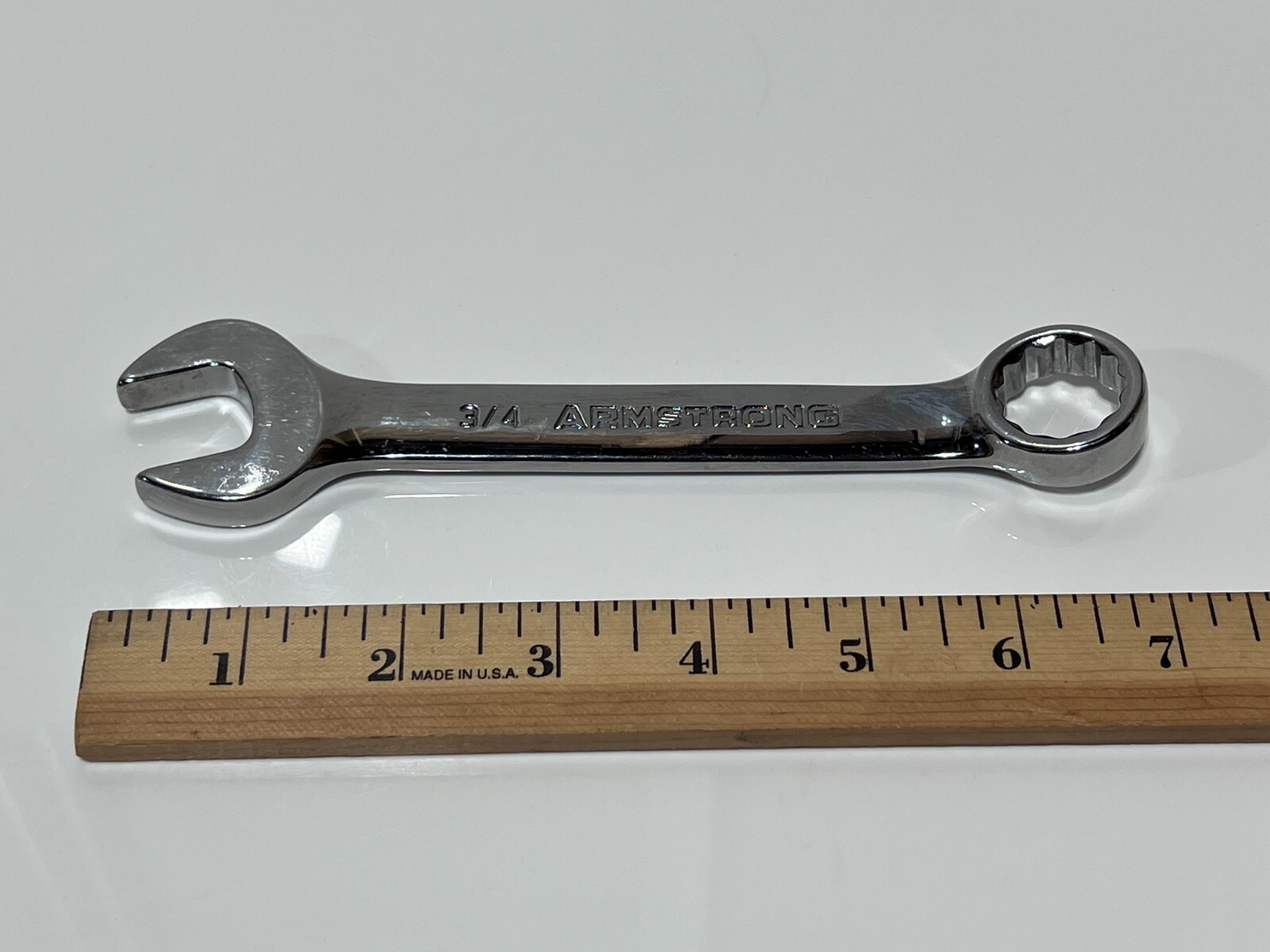 Armstrong Tools USA 25-124 SAE 3/4″ Full-Polish Combination Wrench – 12 Point