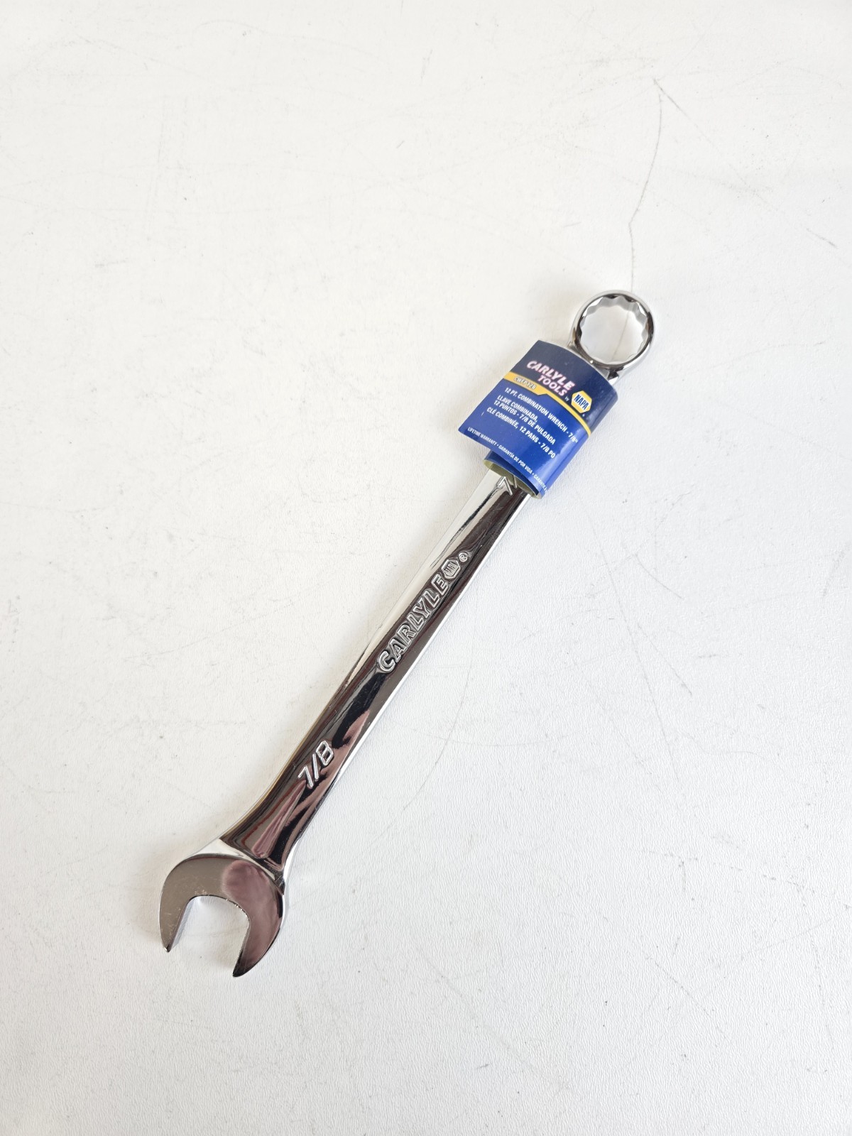 NAPA Carlyle SAE Combination Wrench 12 Pt 7/8″ CWFP128 Polish Chrome