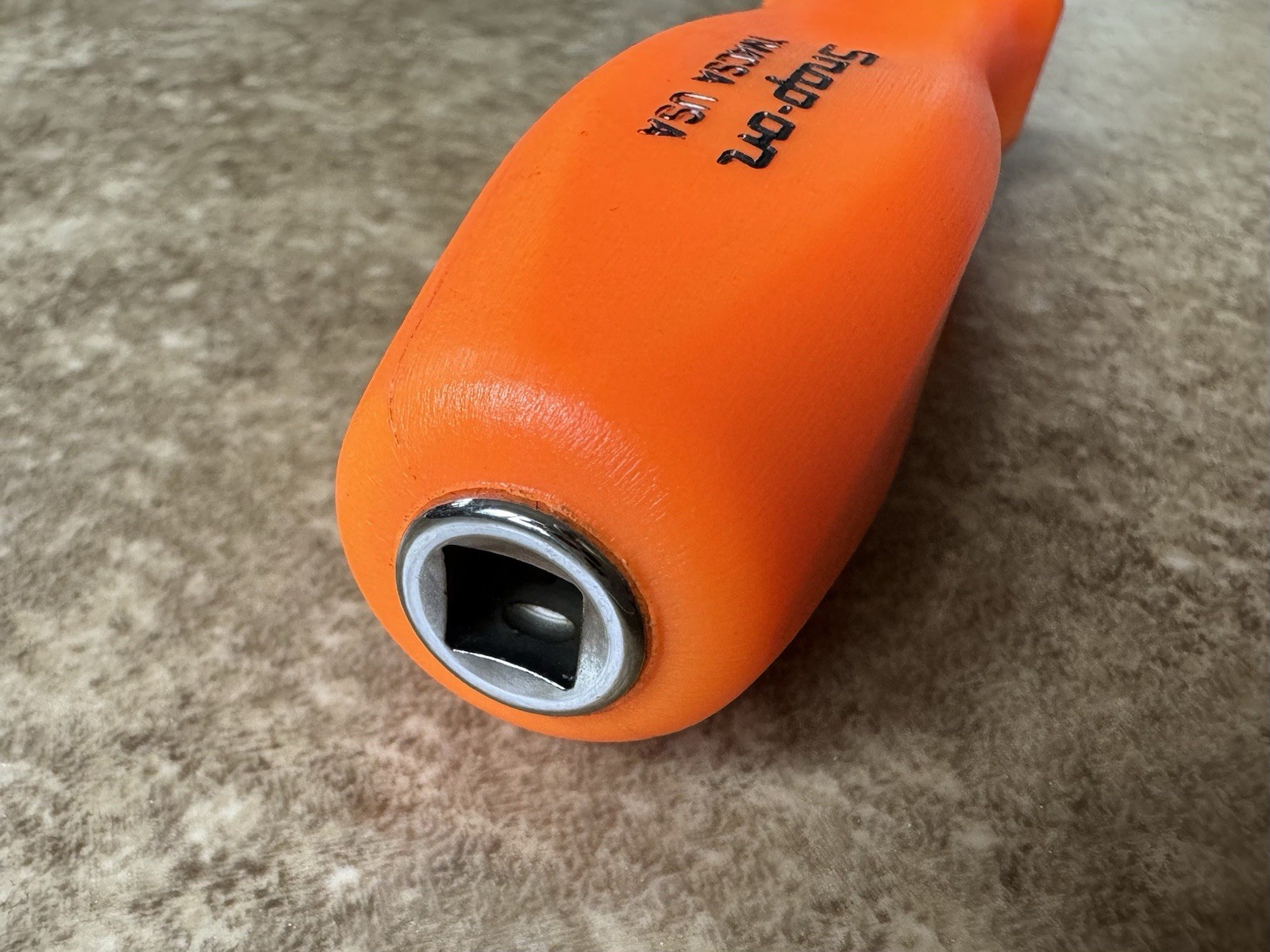 🟠 NEW Snap-On ORANGE Hard Handle 1/4″ MALE / FEMALE Socket Driver TM4CSAO U.S.A
