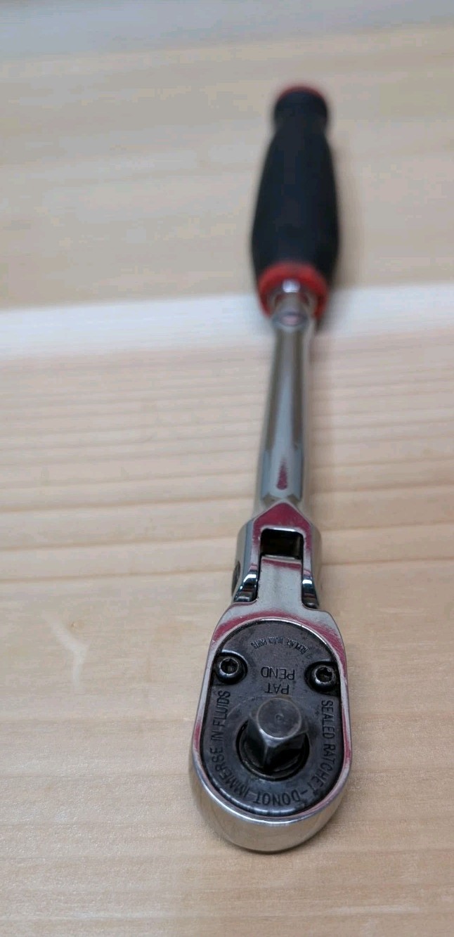 Snap-on 1/4″ Flex Head Ratchet THLF72 Soft Grip Dual 80 72-Tooth Black USA Made