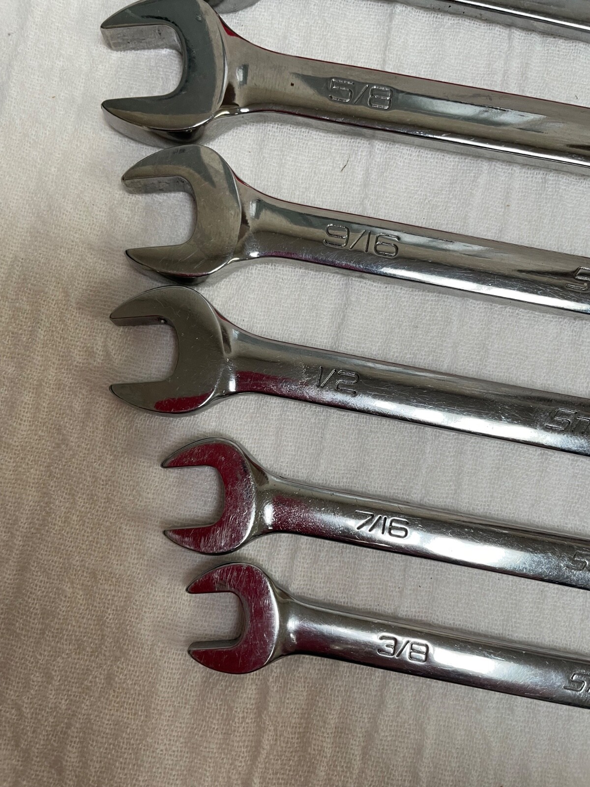 Snap on 7pc Non-Reversing Ratcheting Combo Wrench Set 3/8 – 3/4