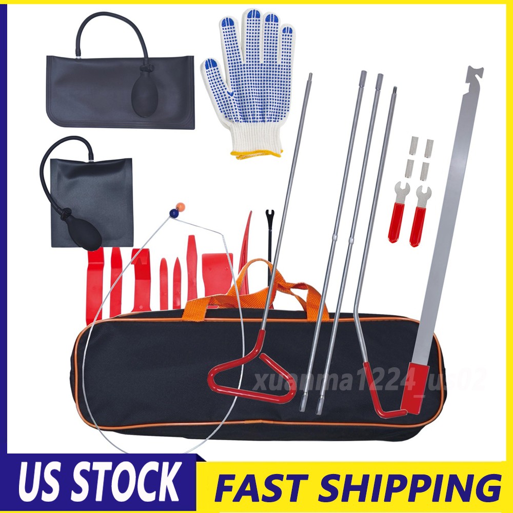 18Pcs Emergency Auto Tool Window-Car Door Release Secure Repair Tool Kits US