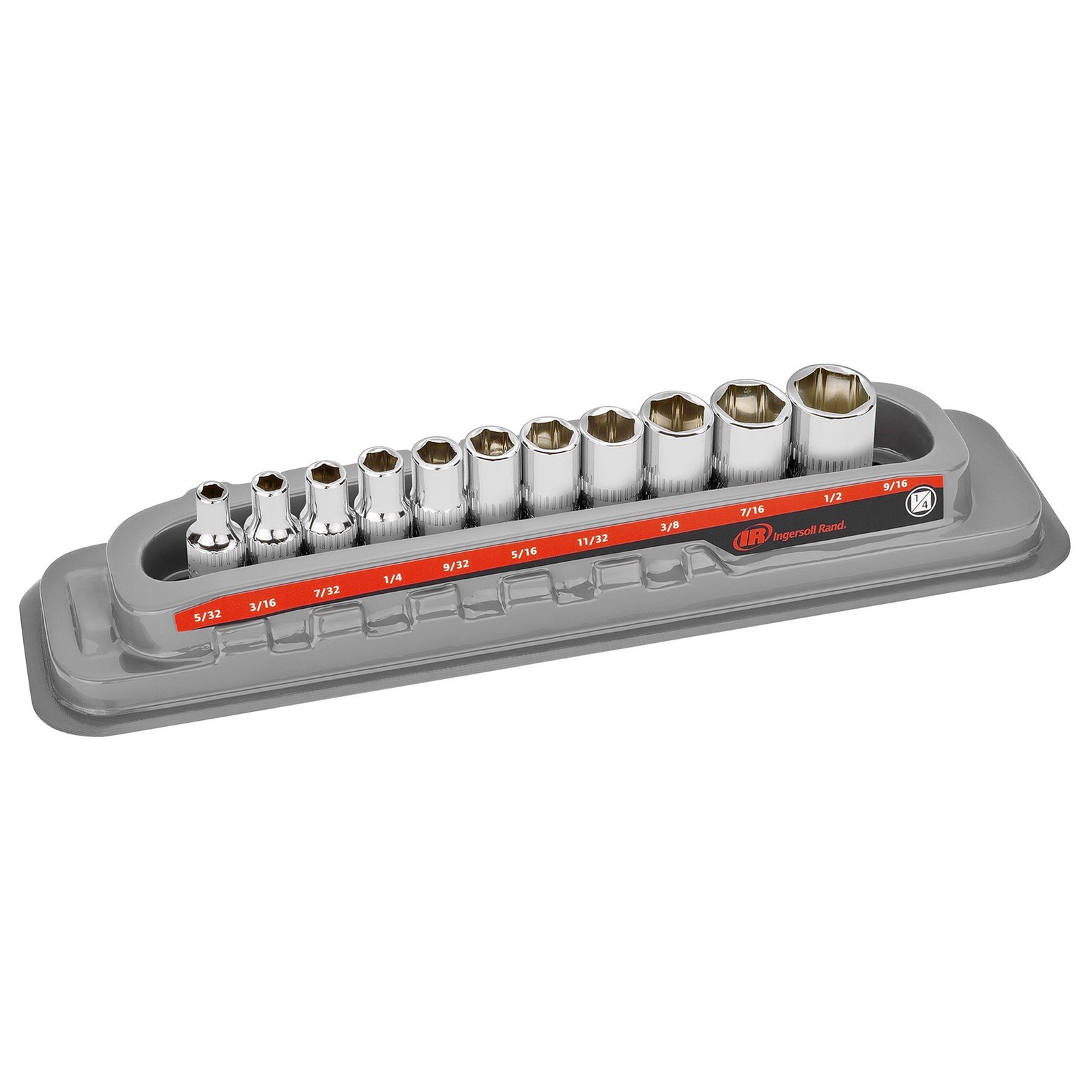 Ingersoll Rand 11 Piece 1/4 Inch Drive SAE 6 Point Shallow Socket Set – 752044