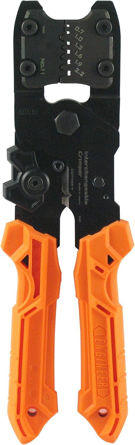 ENGINEER Precision Universal Crimping Tool with PAD-11 (small dies), Orange