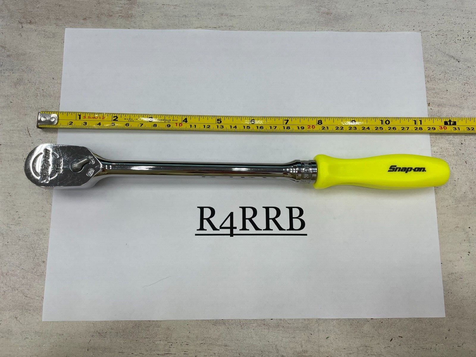 Snap-on Tools USA NEW 3/8″ Drive HI-VIZ Long Length Hard Handle Ratchet FHLD80HV