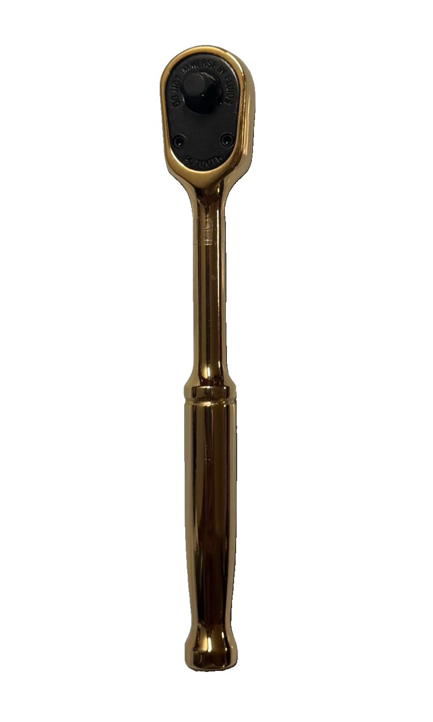 ICON 1/4″ Drive Special Edition 24K Gold Plated Ratchet R1GOLD 59786 MINT Cond.